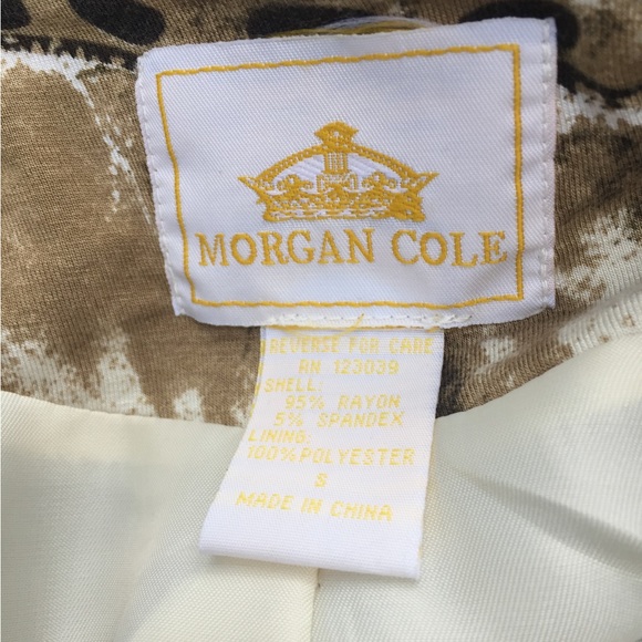 Morgan Cole gold/blue tie dye cream,embroidered collarless quilted jacket - Picture 3 of 11